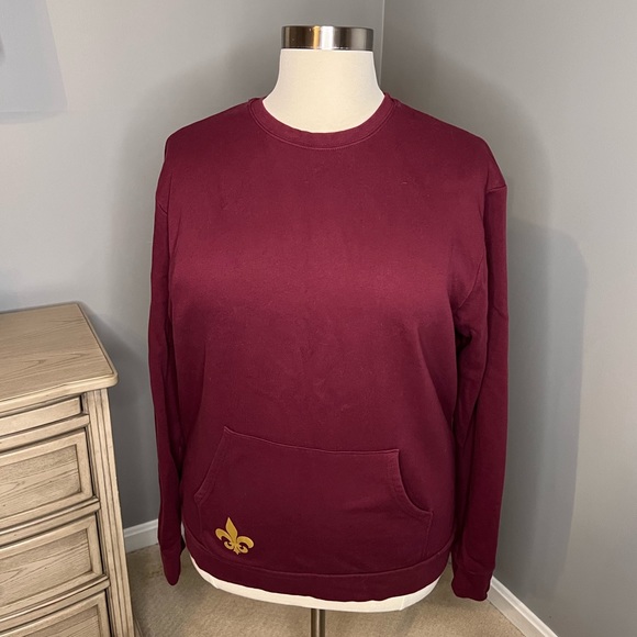 Blofish Maroon Fleur de Lis Sweatshirt Size XL - Picture 1 of 3